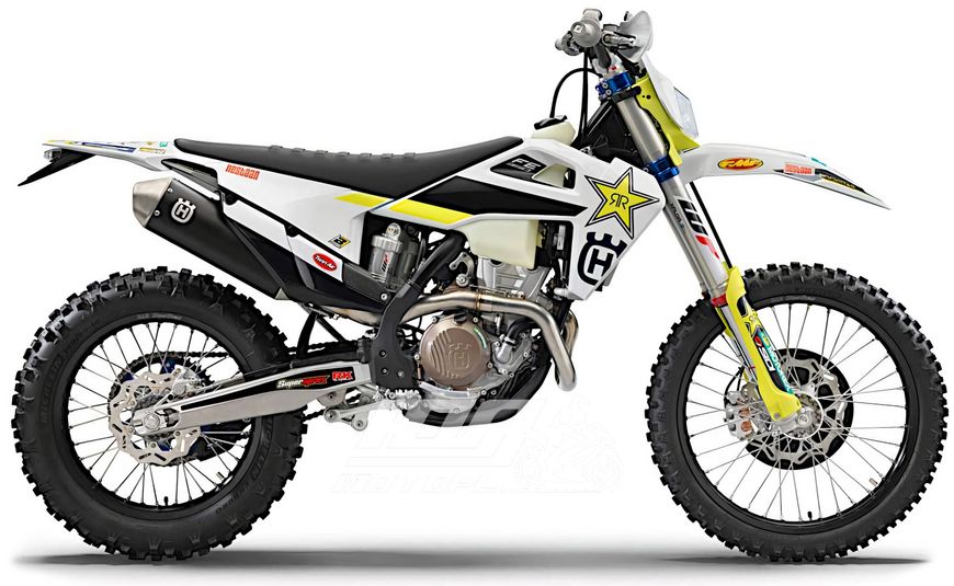Мотоцикл HUSQVARNA FE 350 ROCKSTAR EDITION, Білий із чорно-жовтим