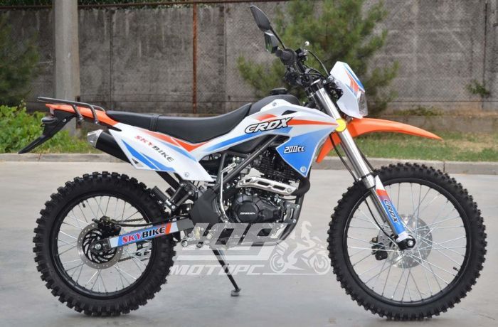 Мотоцикл SKYBIKE CRDX-200 (21/18), Бело-оранжевый