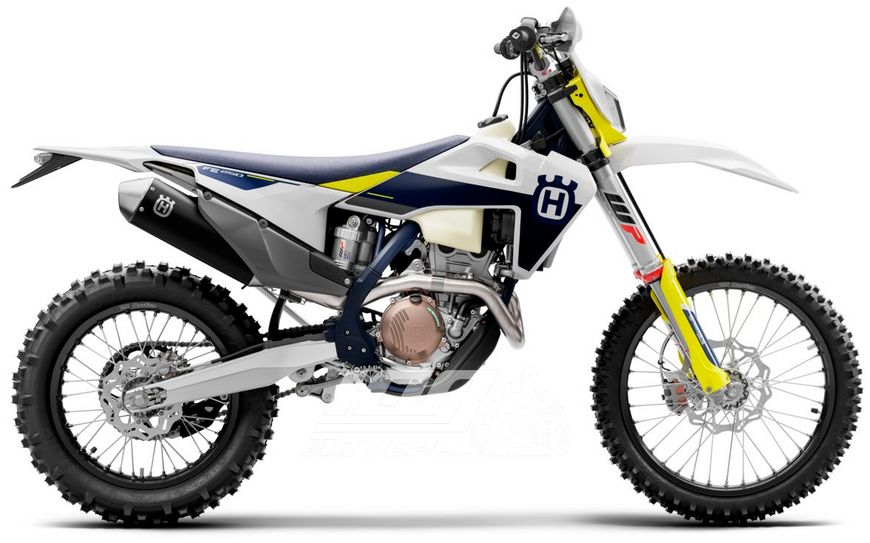 Мотоцикл HUSQVARNA FE 250, Білий із синьо-жовтим
