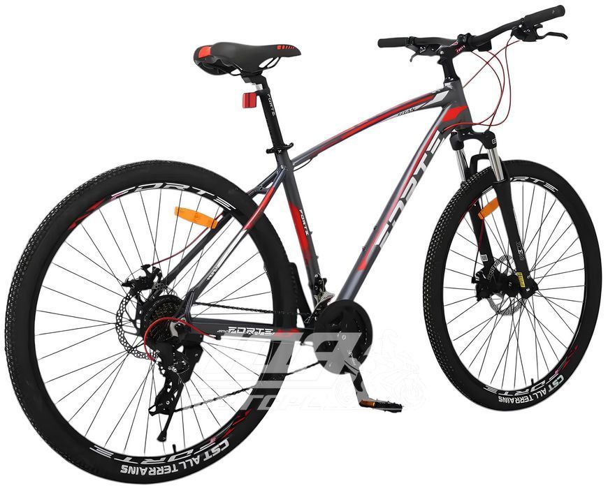 Велосипед FORTE TITAN (колеса &ndash; 27.5". алюмінієва рама &ndash; 19"), Сіро-червоний