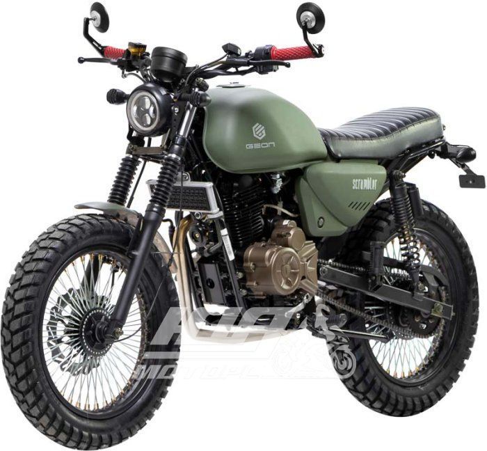 Мотоцикл GEON Scrambler light 200, Зеленый матовый