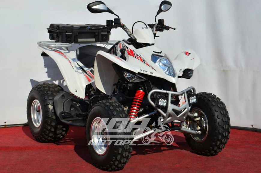 Квадроцикл Kymco Maxxer 300, Бело-красно-черный