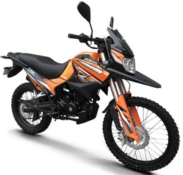 Мотоцикл SHINERAY XY250-6C CROSS / Кросс-шины, Оранжево-черный