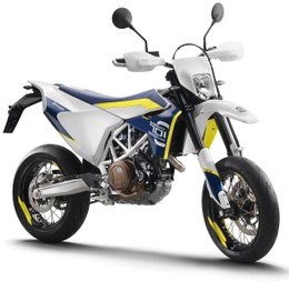 Мотоцикл HUSQVARNA 701 SUPERMOTO 2020г, Белый с сине-желтым