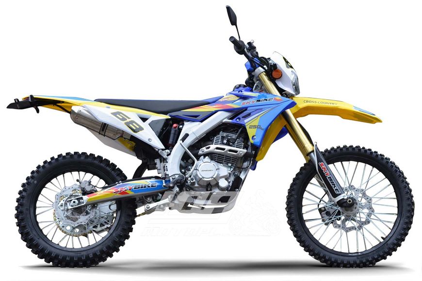Мотоцикл SKYBIKE MZK 250 (ENDURO), Желто-голубой