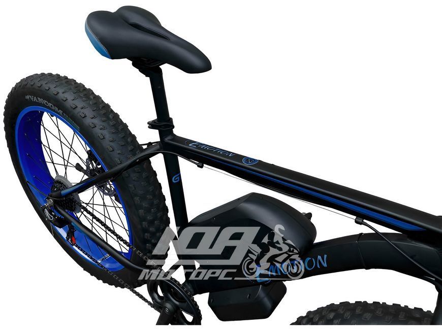 Электровелосипед E-MOTION FATBIKE GT FRONT, Черно-синий
