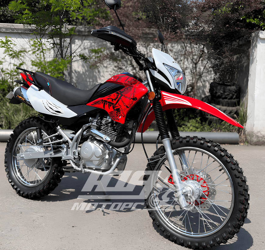 Мотоцикл SPARK SP200D-4, Червоно-білий