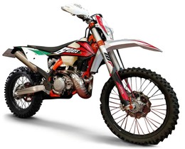 Мотоцикл KTM 300 EXC TPI SIX DAYS, Черно-бело-красный