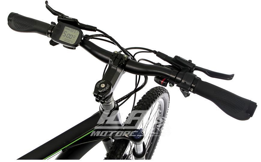 Электровелосипед E-MOTION MTB GT, Черно-зеленый