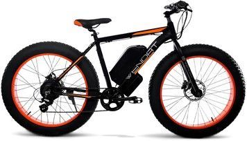 Электровелосипед FATBIKE WENDAT 1000W C ГИДРАВЛИЧЕСКИМИ ТОРМОЗАМИ, Черно-оранжевый