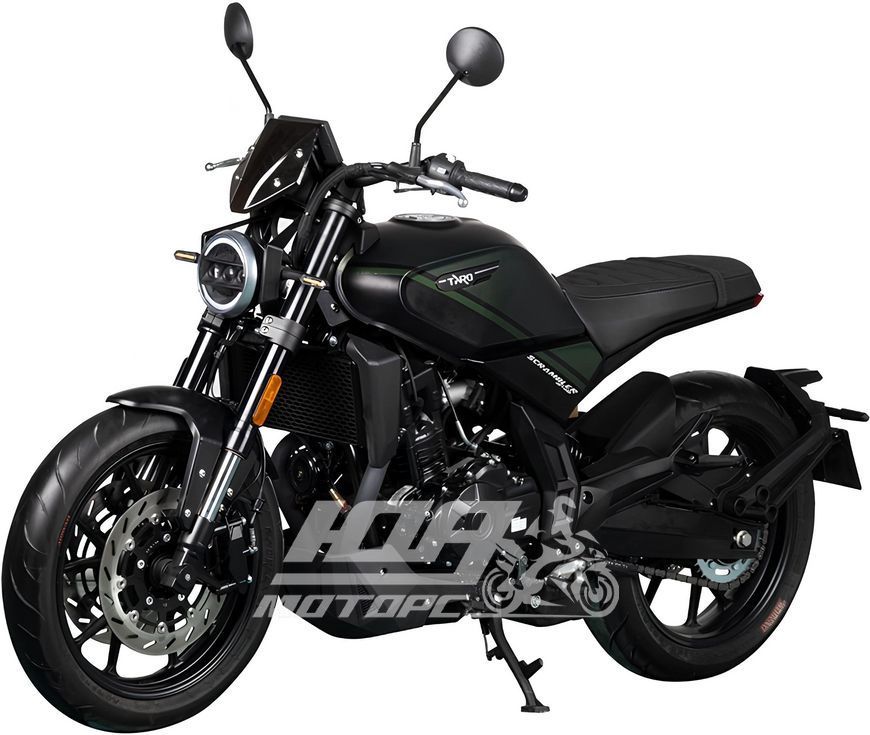 Мотоцикл Taro SCRAMBLER 400 ABS с цепным приводом, Черный