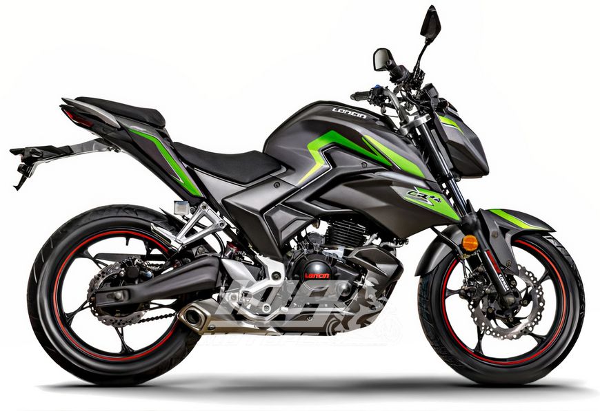 Мотоцикл LONCIN LX250-15 CR4, Чорно-зелений