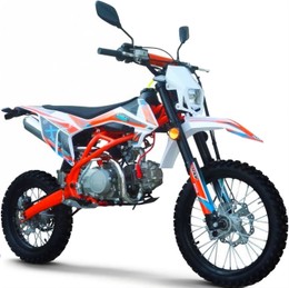 Питбайк GEON X-Ride 150 Enduro PRO, белый с оранжевым