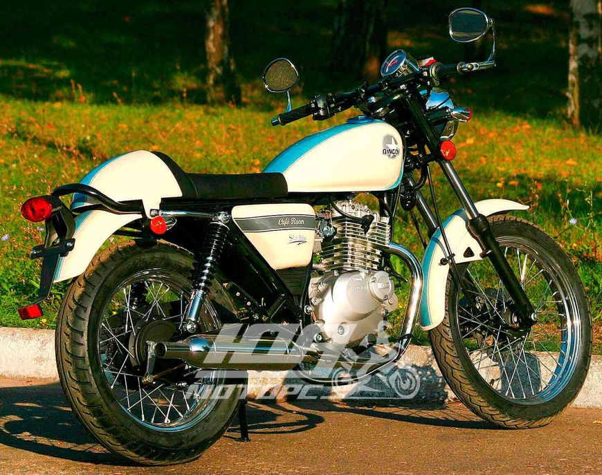 Мотоцикл SKYBIKE CAFE 200, Біло-блакитний