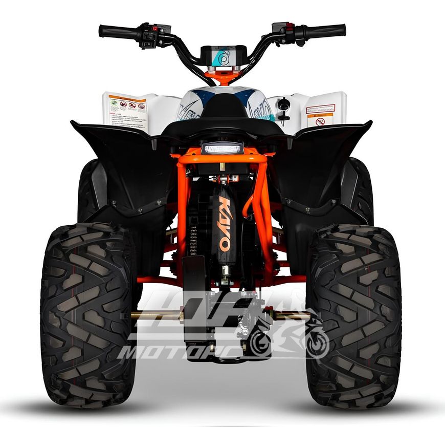 Электроквадроцикл KAYO eA110, Бело-оранжевый