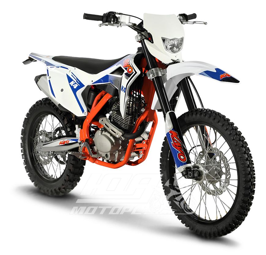 Мотоцикл KAYO K4 ENDURO, Бело-синий