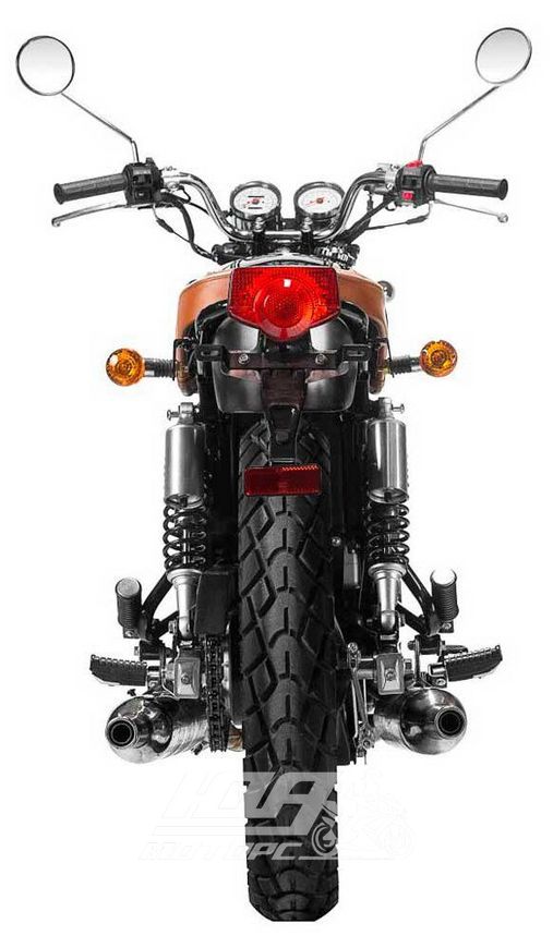 Мотоцикл GEON BULLET 400, Черный с коричневым сиденьем