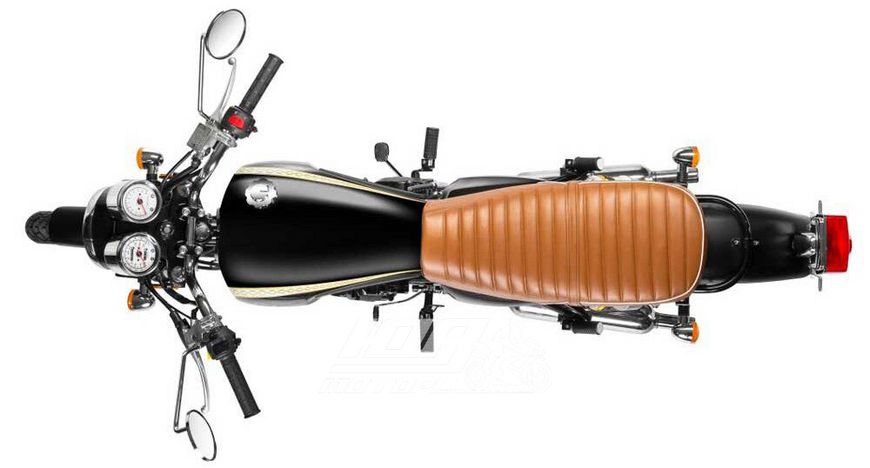 Мотоцикл GEON BULLET 400, Черный с коричневым сиденьем