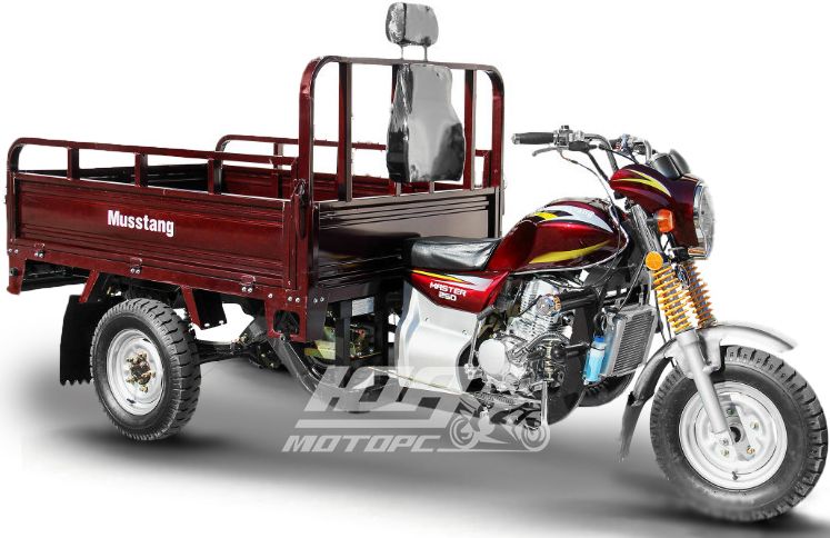 Трицикл грузовой MUSSTANG MT250ZH-4V, Бордовый