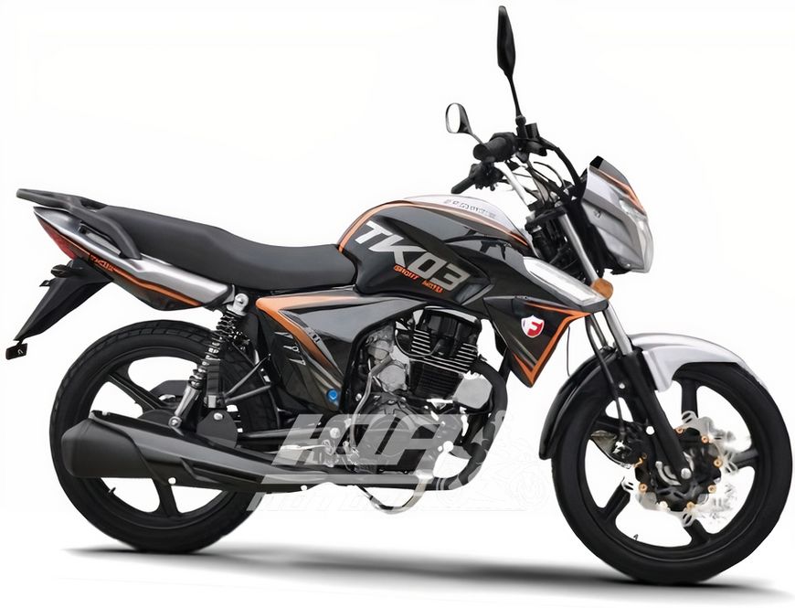 Мотоцикл FORTE FT200-TK03, Серо-черно-оранжевый