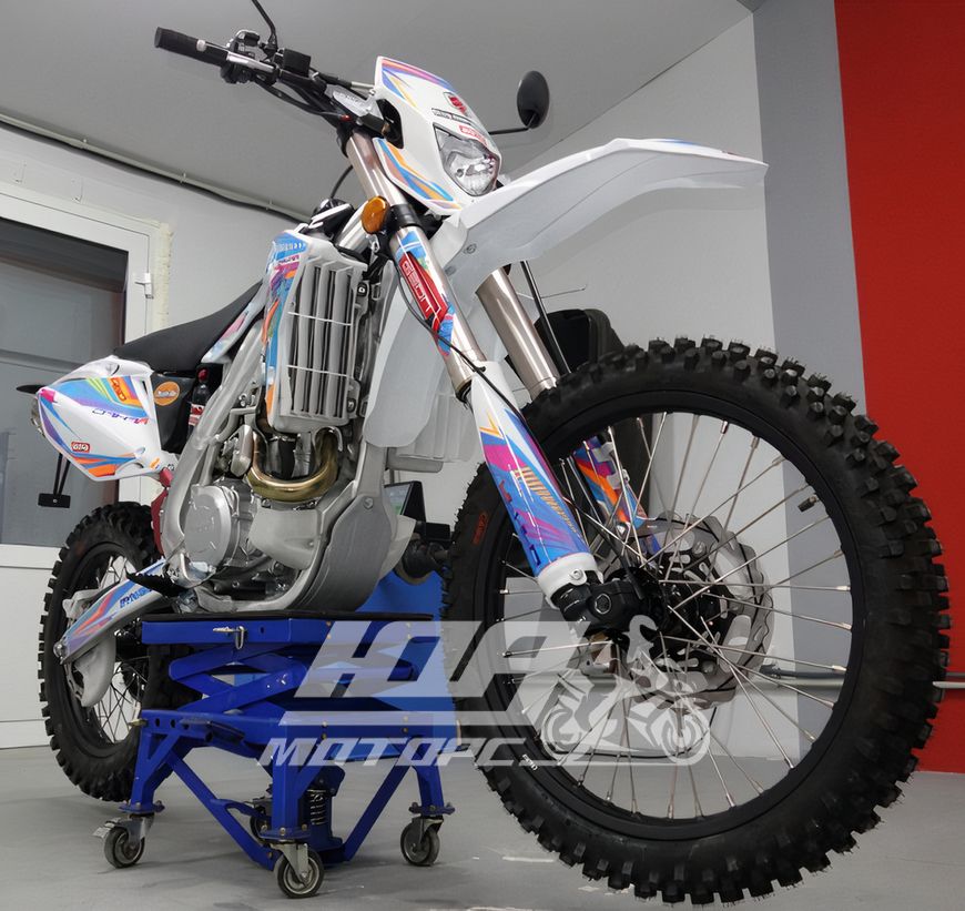 Мотоцикл GEON DAKAR 450E (ENDURO) (FACTORY), Біло-синій