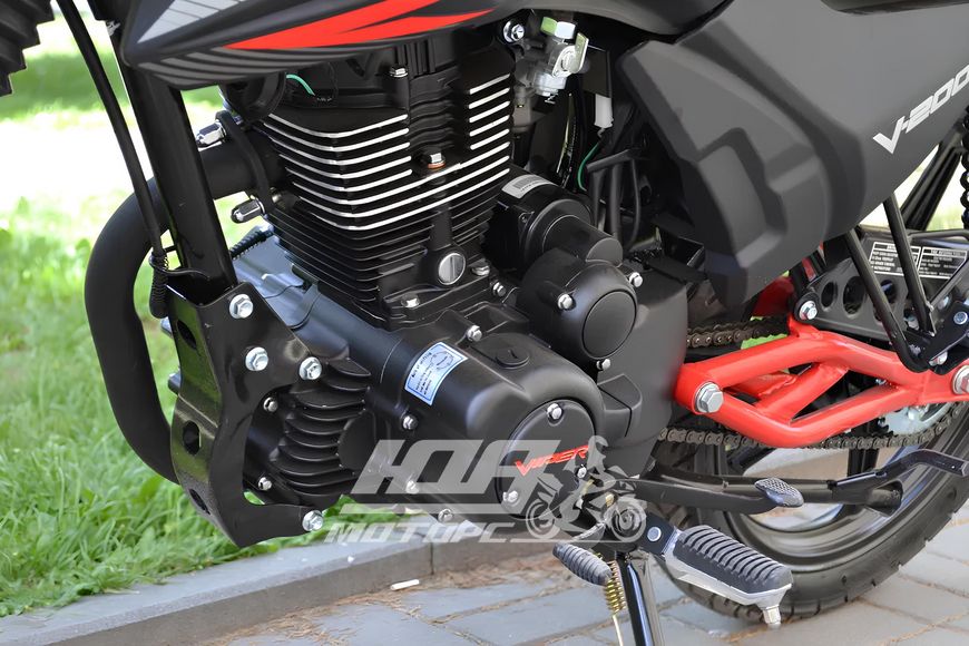 Мотоцикл VIPER ZS200А-2, Чорний з червоним