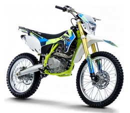 Мотоцикл BSE J3D Enduro 250, бело-салатнево-синий