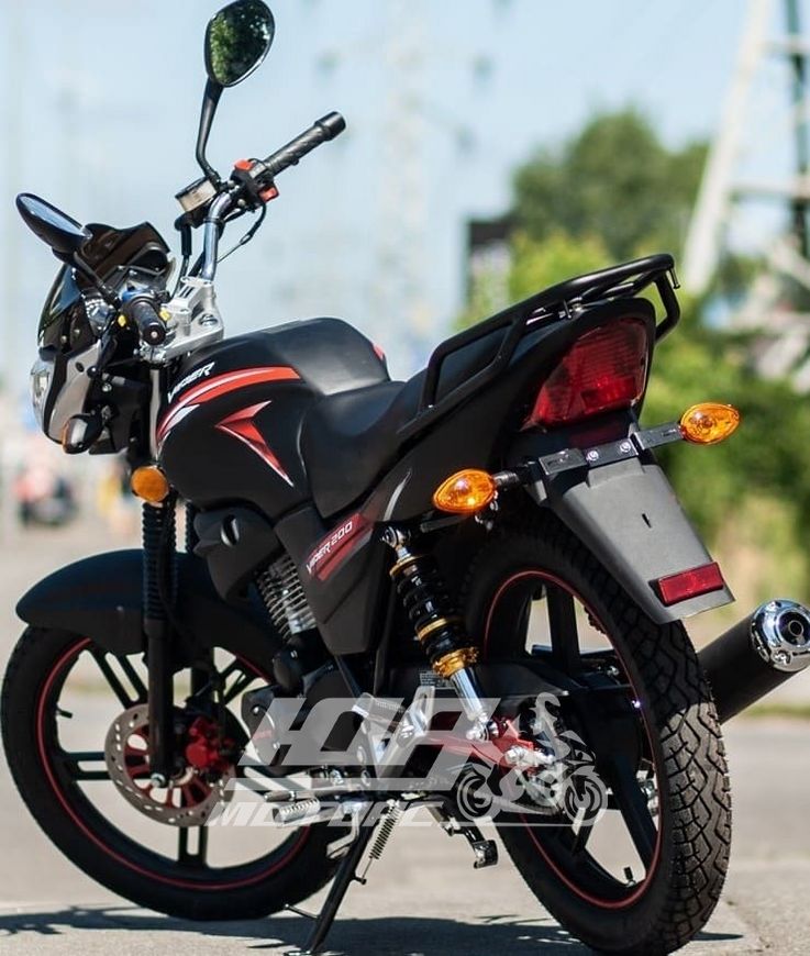 Мотоцикл VIPER ZS200А, Чорний з червоним