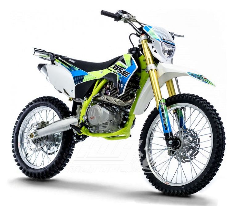 Мотоцикл BSE J3D ENDURO 250, Біло-салатово-синій