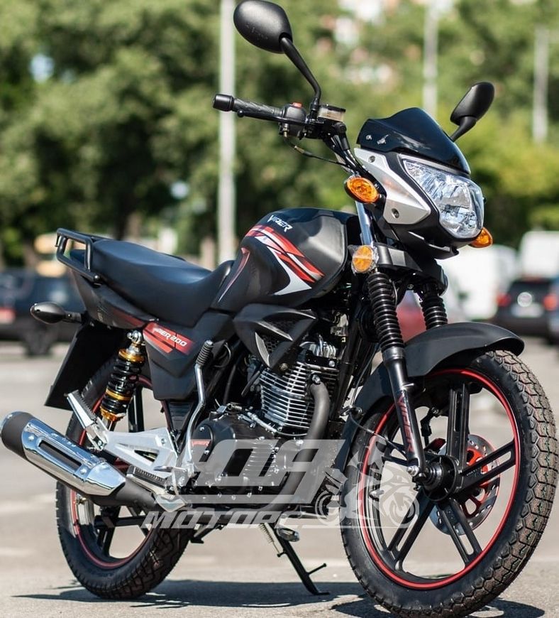 Мотоцикл VIPER ZS200А, Черный с красным