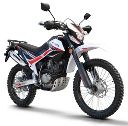 Мотоцикл SKYMOTO MATADOR III 200, Чорно-біло-червоний