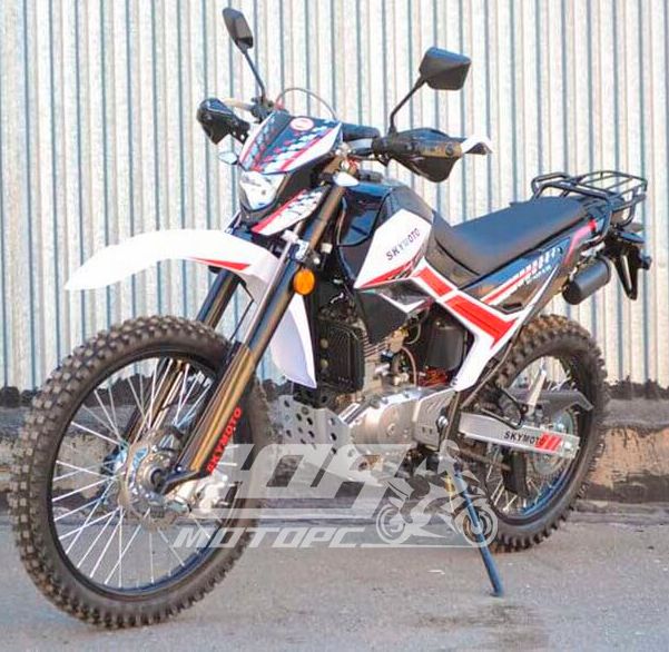 Мотоцикл SKYMOTO MATADOR III 200, Черно-бело-красный