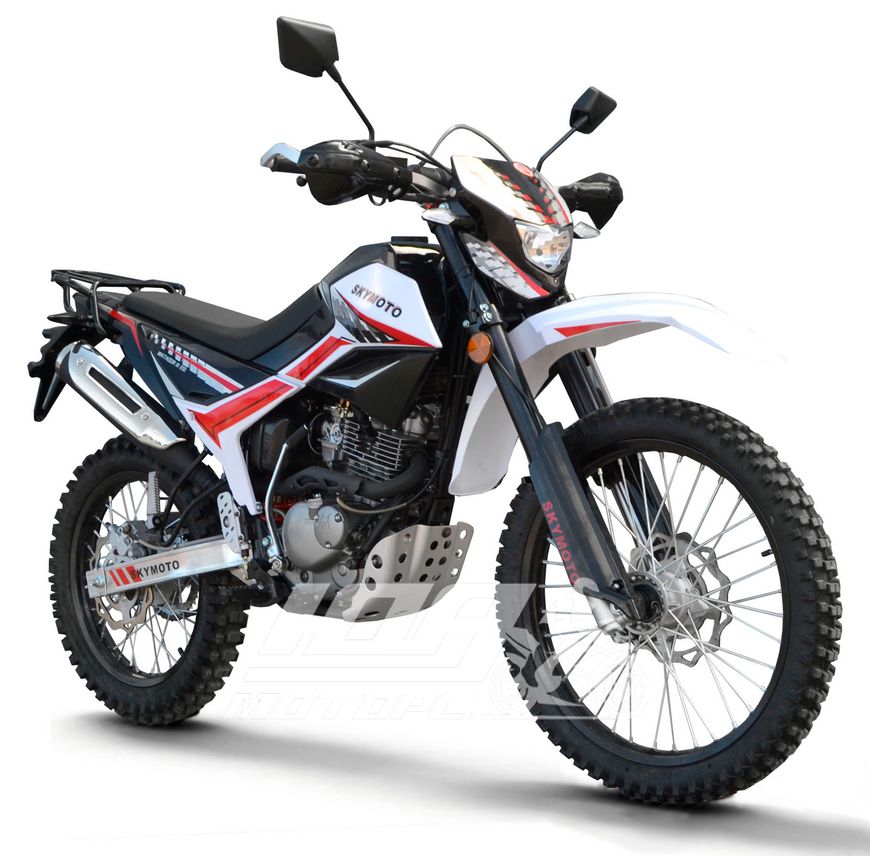 Мотоцикл SKYMOTO MATADOR III 200, Черно-бело-красный